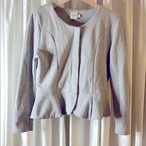 ASOS Peplum Jacket in Light Gray